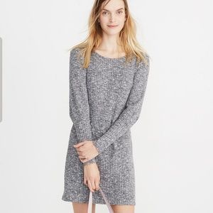 Madewell Ribbed Bubble-Sleeve Sweater Dress